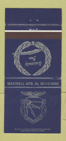 Matchbook Cover - Maxwell Air Force Base AL University Inn  30 Strike