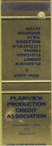 Matchbook Cover - Plainview Agriculture Credit SAMPLE