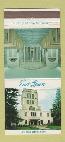 Matchbook Cover - East Lawn Sacramento CA cemetery funeral 30 Strike