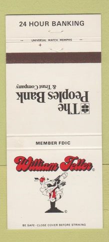 Matchbook Cover - Peoples Bank Trust William Teller Tupelo MS 30 Strike