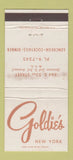 Matchbook Cover - Goldie's New York City WORN 30 Strike
