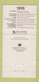 Matchbook Cover - Verdun Anniversary WWI 1986 France  30 Strike