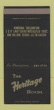 Matchbook Cover - Heritage Room Arlington VA Hospitality House 30 Strike