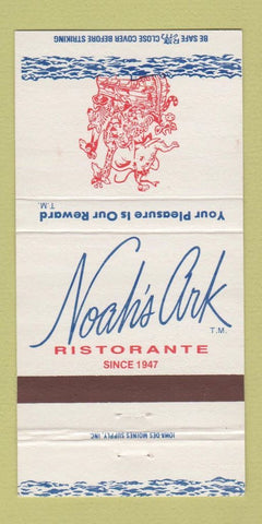 Matchbook Cover - Noah's Ark Ristorante Pizza Des Moines IA 30 Strike