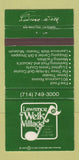 Matchbook Cover - Lawrence Welk Village Colf Escondido CA WEAR 30 Strike