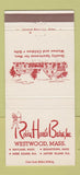 Matchbook Cover - Robin Hood's Barn Westwood MA Wayland Edgertown 30 Strike