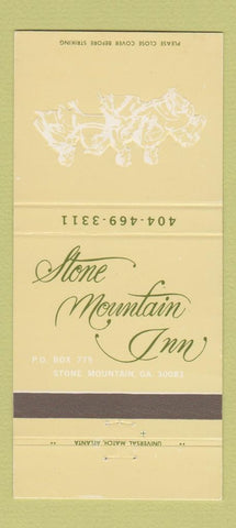 Matchbook Cover - Stone Mountain Inn GA #1 30 Strike