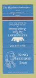 Matchbook Cover - King George Inn Mount Bethel NJ WEAR 30 Strike