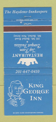 Matchbook Cover - King George Inn Mount Bethel NJ WEAR 30 Strike