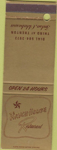 Matchbook Cover - Ranch House Restaurant Tulsa OK SAMPLE
