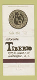 Matchbook Cover - Tiberio Washington DC 30 Strike