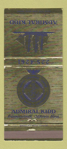 Matchbook Cover - Admiral Kidd Officers Mess San Diego CA WEAR 30 Strike