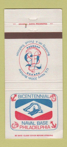 Matchbook Cover - Bicentennial Naval Base Philadelphia PA 30 Strike