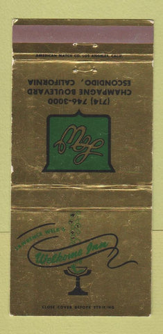 Matchbook Cover - Lawrence Welk's Inn Escondido CA WEAR 30 Strike