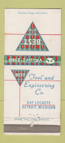 Matchbook Cover - Best Tool Engineering Detroit MI WEAR 30 Strike