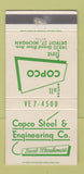 Matchbook Cover - Copco Steel Engineering Detroit MI 30 Strike