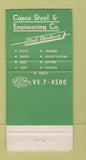 Matchbook Cover - Copco Steel Engineering Detroit MI 30 Strike