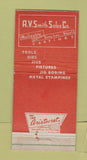 Matchbook Cover - Av Smith Sales Albion MI Castings 30 Strike