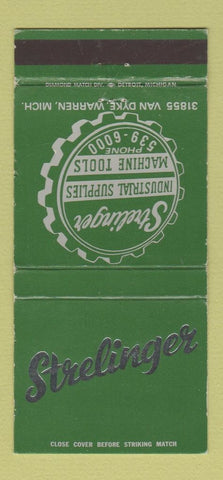 Matchbook Cover - Strelinger Industrial Supply Machine Tools Warren MI 30 Strike