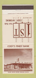 Matchbook Cover - 1st State Bank Cody WY 30 Strike