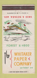 Matchbook Cover - Whitaker Paper Company Detroit MI 30 Strike