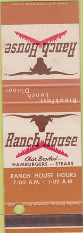 Matchbook Cover - Ranch House Steaks SAMPLE chain