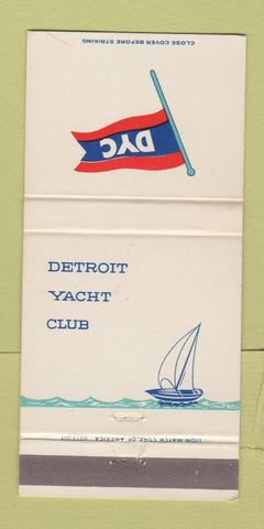 Matchbook Cover - Detroit Yacht Club MI WEAR 30 Strike