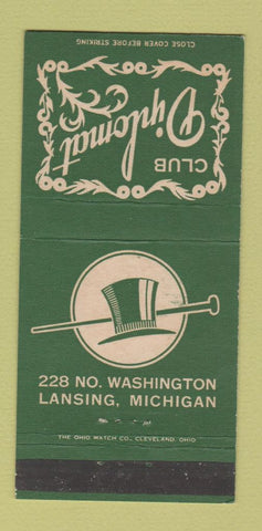 Matchbook Cover - Club Diplomat Lansing MI 30 Strike