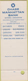 Matchbook Cover - Chase Manhattan Bank SAMPLE