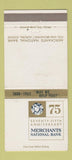 Matchbook Cover - Merchants National Bank Aurora IL 1963 30 Strike