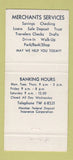Matchbook Cover - Merchants National Bank Aurora IL 1963 30 Strike