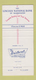 Matchbook Cover - Lincoln National Bank Washington DC 30 Strike