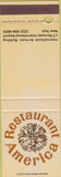 Matchbook Cover - Restaurant America New York City SAMPLE