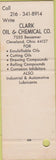 Matchbook Cover - Co Chem Products Clark oil Cleveland OH SAMPLE