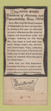 Matchbook Cover - King Fifth Wheel Company Philadelphia PA 1954 WEAR 30 Strike