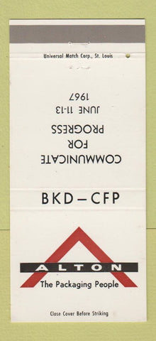 Matchbook Cover - Alton Packaging People 1967 30 Strike