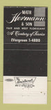 Matchbook Cover - Math Hermann Funeral Home St Louis MO 1963 30 Strike