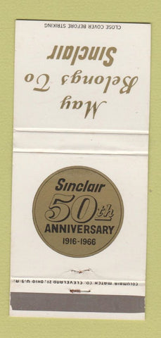 Matchbook Cover - Sinclair oil gas 1966 30 Strike