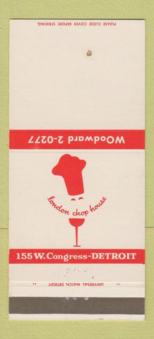 Matchbook Cover - London Chop House Detroit MI 30 Strike