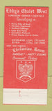 Matchbook Cover - Eddy's Chalet West North Ridgeville OH 30 Strike