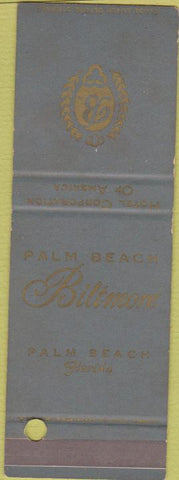 Matchbook Cover - Palm Beach Biltmore Hotel FL SAMPLE