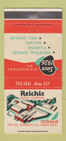 Matchbook Cover - Reichle Supply Saginaw MI 30 Strike