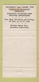 Matchbook Cover - Reichle Supply Saginaw MI 30 Strike