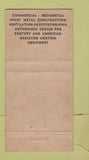 Matchbook Cover - Mag Hanson Sheet Metal Saginaw MI WEAR 30 Strike
