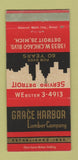 Matchbook Cover - Grace Harbor Lumber Detroit MI WEAR 30 Strike