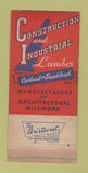Matchbook Cover - Grace Harbor Lumber Detroit MI WEAR 30 Strike