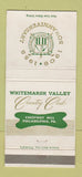 Matchbook Cover - Whitemarsh Valley Country Club Philadelphia PA 1958 30 Strike