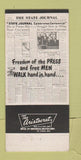 Matchbook Cover - State Journal Lansing MI 1955 Newspaper WEAR 30 Strike