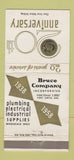 Matchbook Cover Bruce Plumbing Electric Supply Fort Smith AR 1958 WEAR 30 Strike