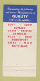 Matchbook Cover - HR Prescott Son Water Supply West Boylston MA 1964 30 Strike